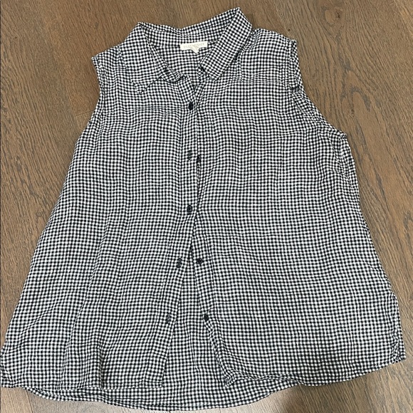 Eileen Fisher Tops - Eileen Fisher Black & White Gingham Sleeveless Top